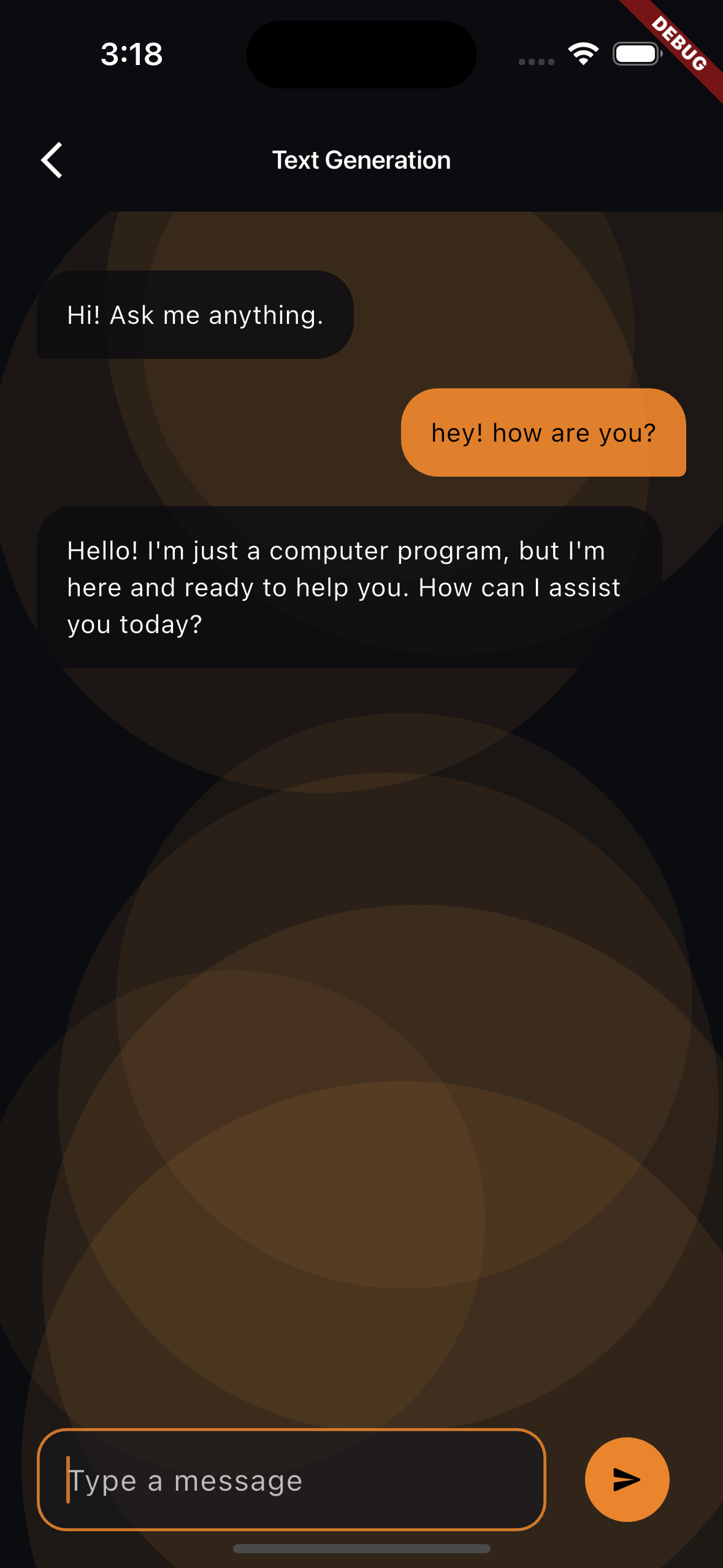 AI vision analysis feature demo in Flutter app